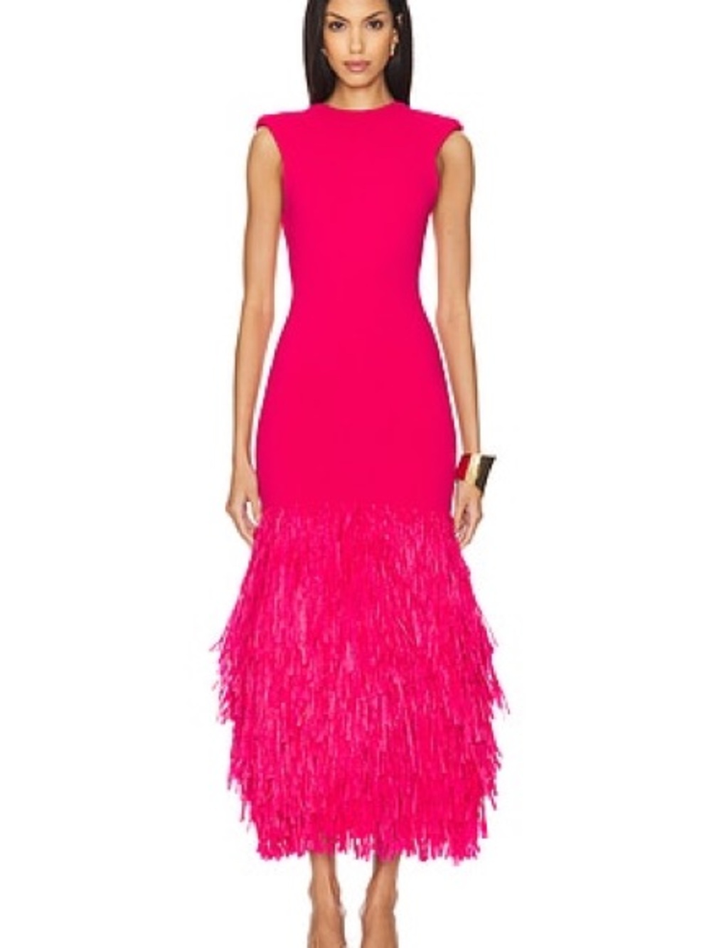Aje Rushes Raffia Midi Dress - Picture 2 of 9